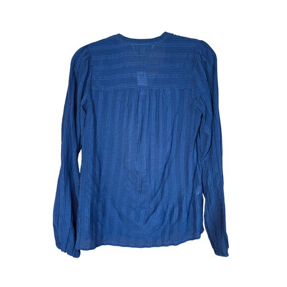 LOFT Blue Lightweight Long Sleeve Blouse NWT Size XS - Picture 2 of 4